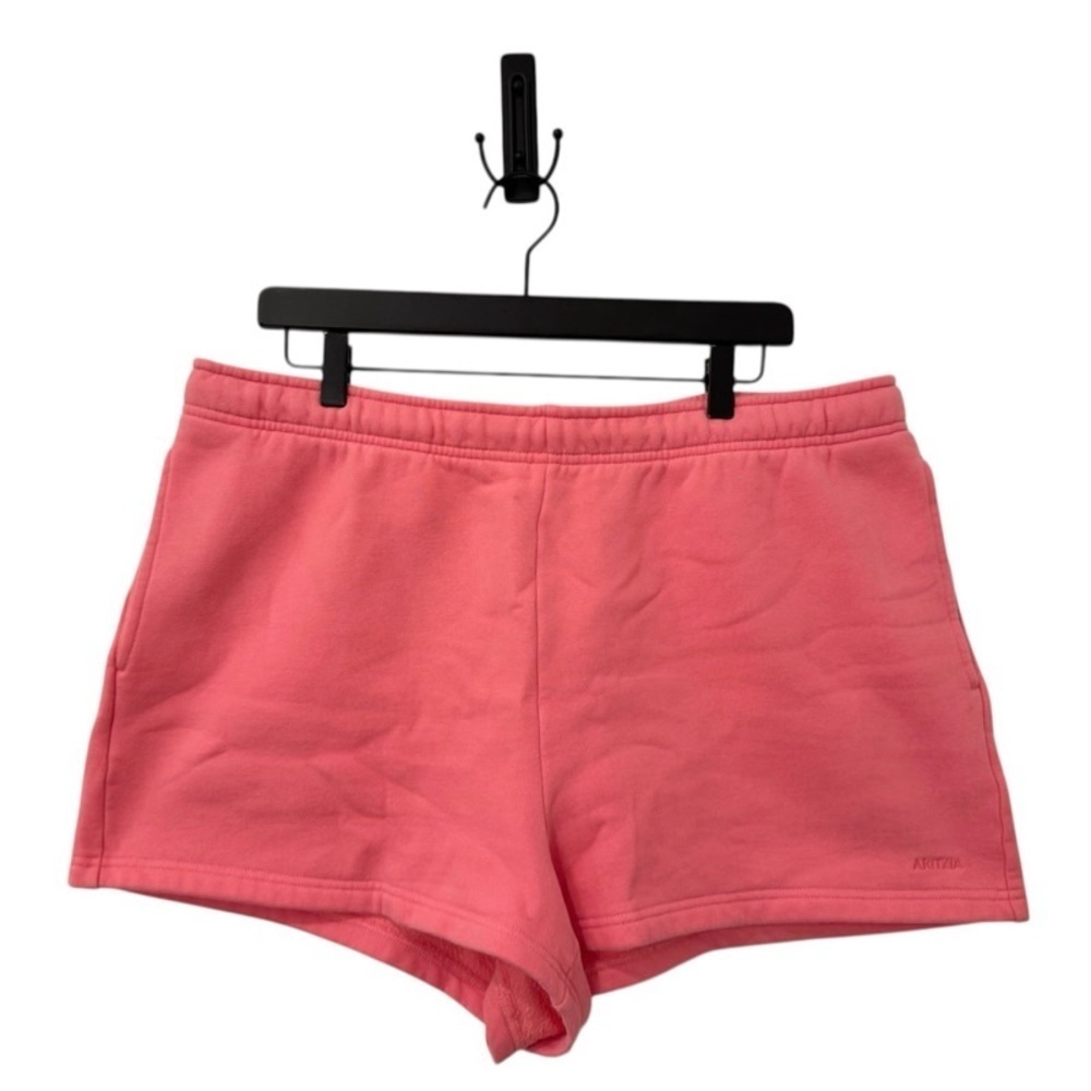 ARITZIA Cozy Fleece Mega Mini Short in Neon Pink